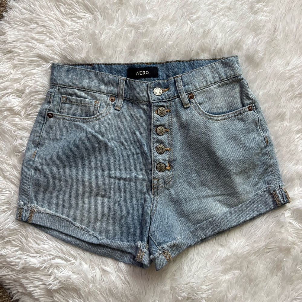 AERO Jean Shorts Button Fly Denim‎ Womens Size 2